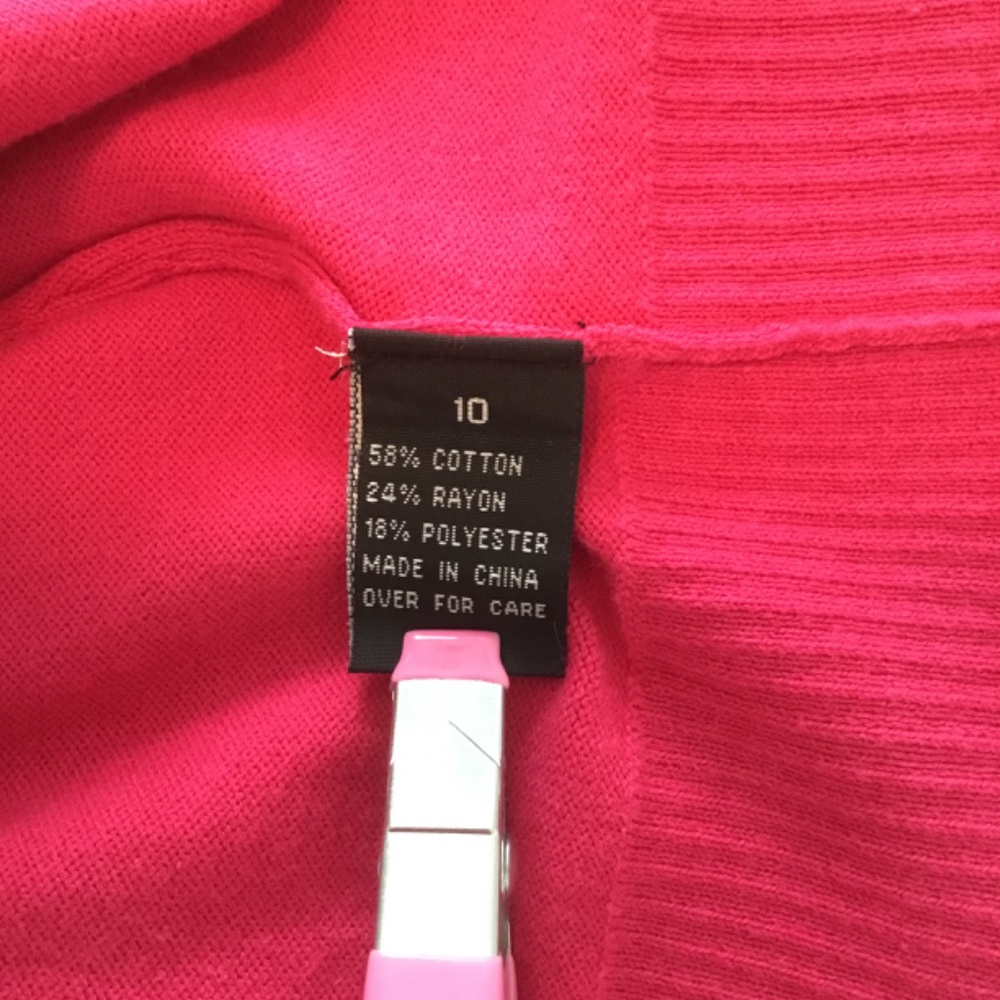 I.N. Studio Ladies Open Crop Cardigan Pink Size 10 - Picture 4 of 5